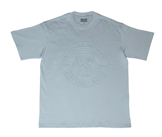 3D EMBOSSED "HAWAIIAN BUILT" BABY BLUE T-SHIRT