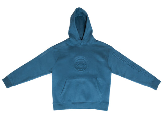 3D EMBOSSED SAPPHIRE BLUE HOODIE