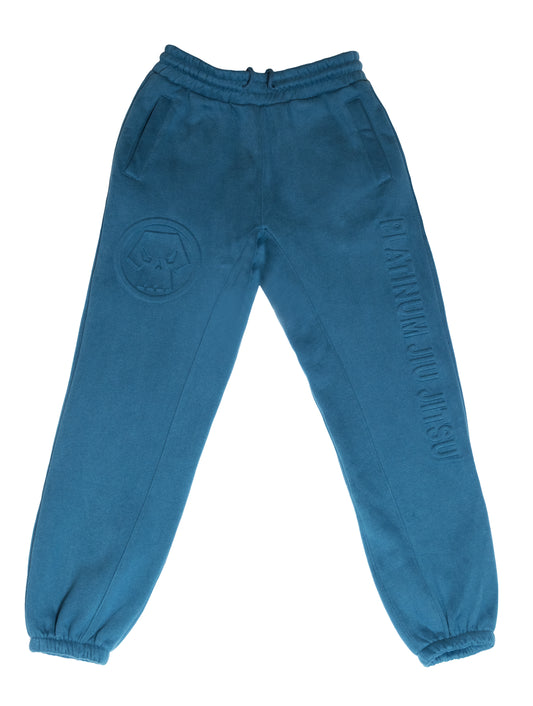 3D EMBOSSED SAPPHIRE BLUE SWEATPANTS