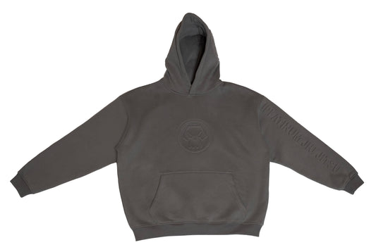 3D EMBOSSED ASH GREY HOODIE