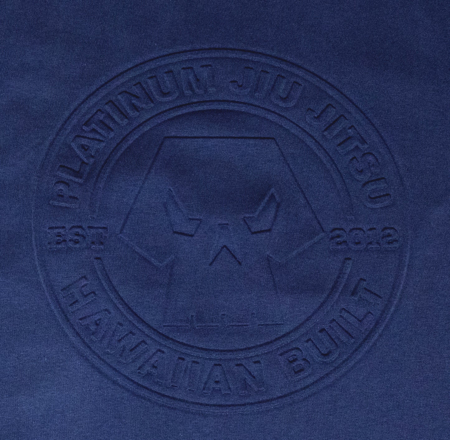 "HAWAIIAN BUILT" PREMIUM QUALITY 3D EMBOSSED T-SHIRT NAVY BLUE