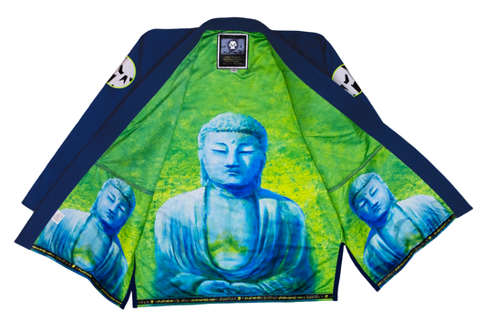 "GREEN BUDDHA" NAVY BLUE BJJ KIMONO