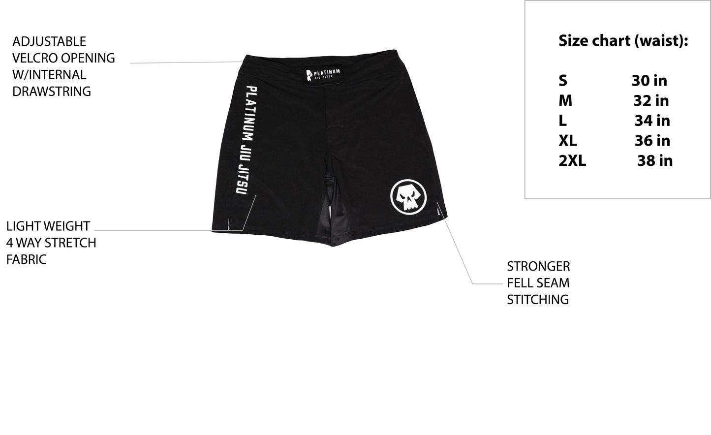 BLACK GRAPPLING SHORTS