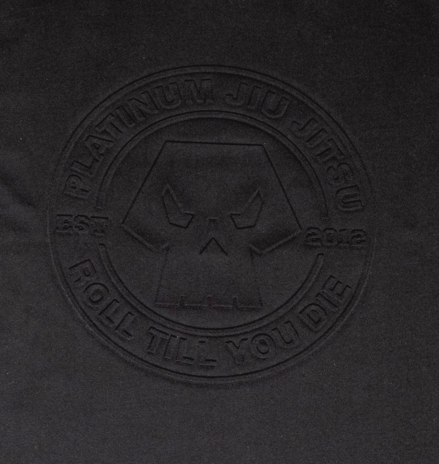 3D EMBOSSED "ROLL TILL YOU DIE" BLACK T-SHIRT