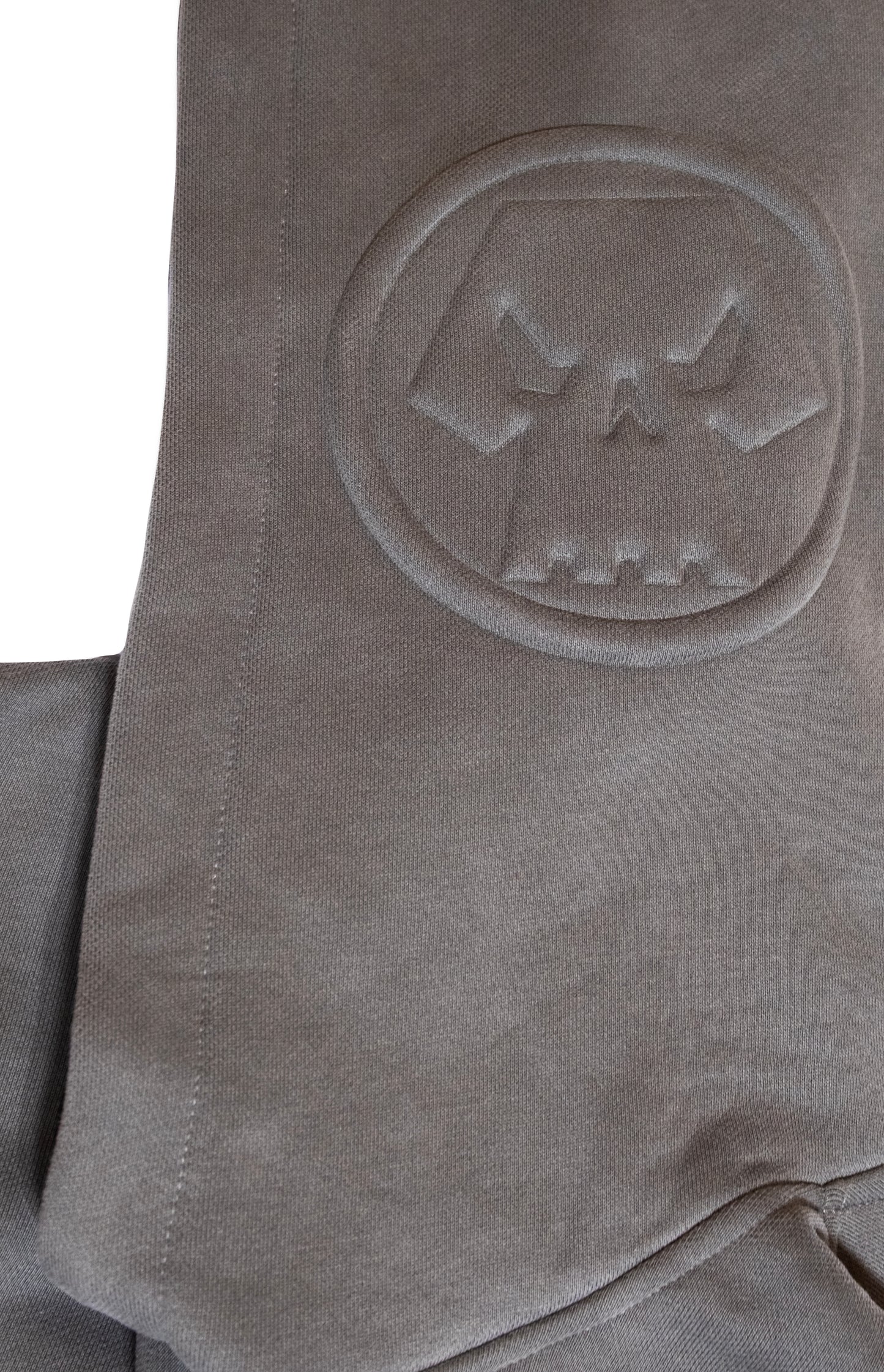 3D EMBOSSED ASH GREY HOODIE