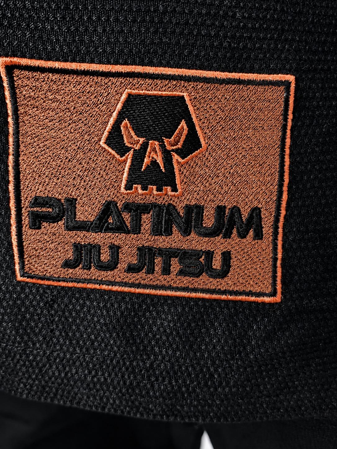 PREMIUM QUALITY INVERSE LOGO JIU JITSU GI - BLACK/ROSE GOLD
