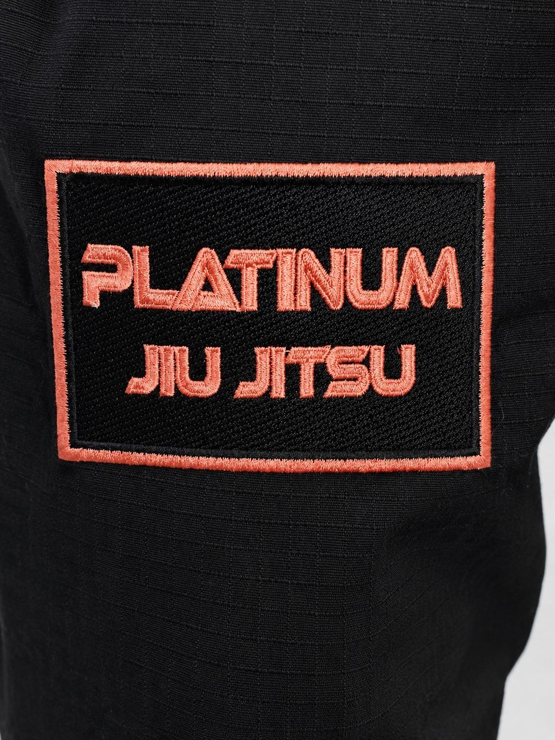 PREMIUM QUALITY INVERSE LOGO JIU JITSU GI - BLACK/ROSE GOLD