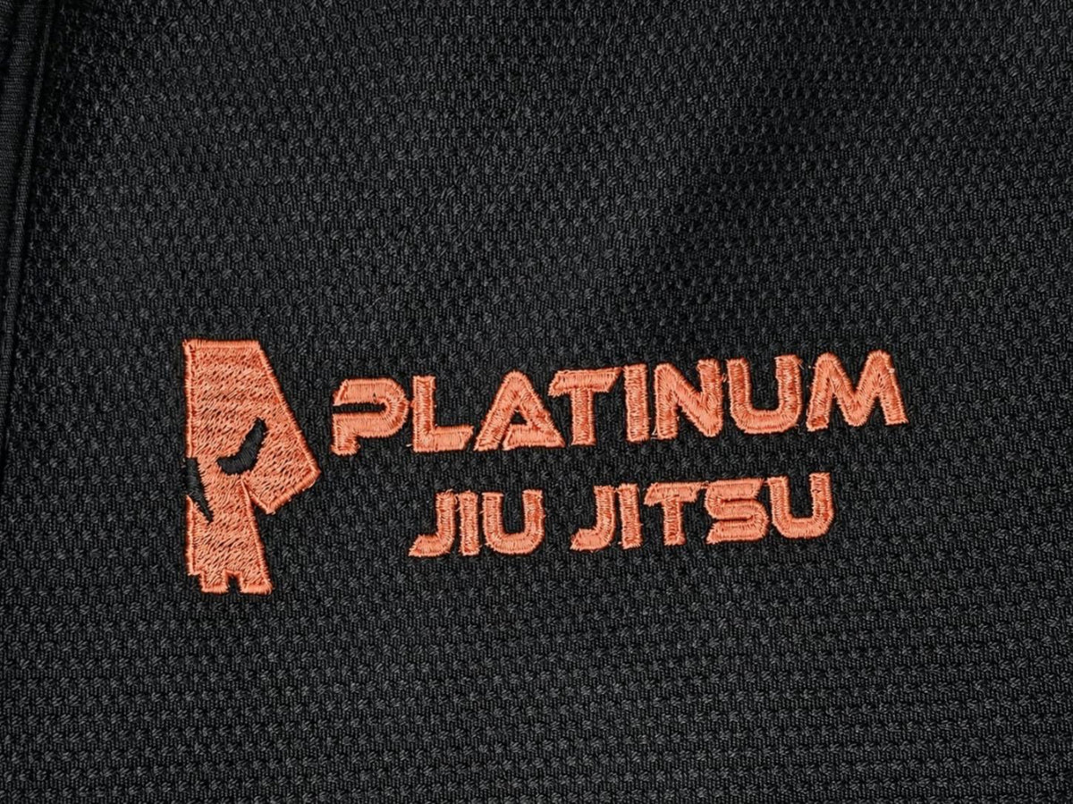 PREMIUM QUALITY INVERSE LOGO JIU JITSU GI - BLACK/ROSE GOLD