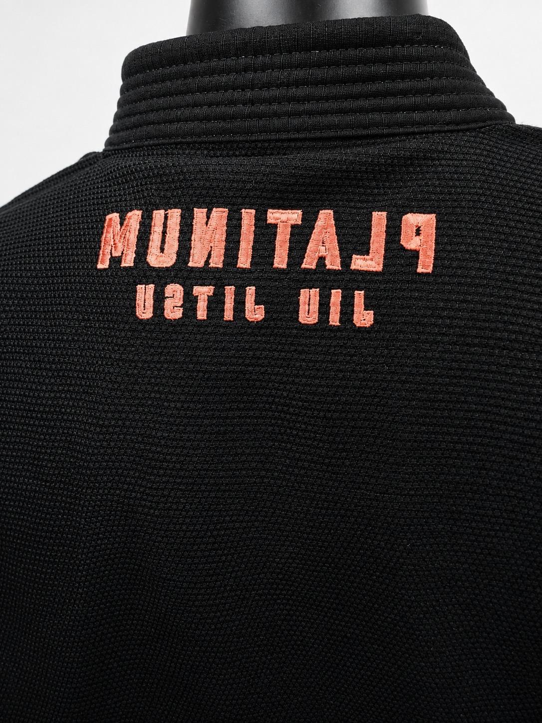 PREMIUM QUALITY INVERSE LOGO JIU JITSU GI - BLACK/ROSE GOLD