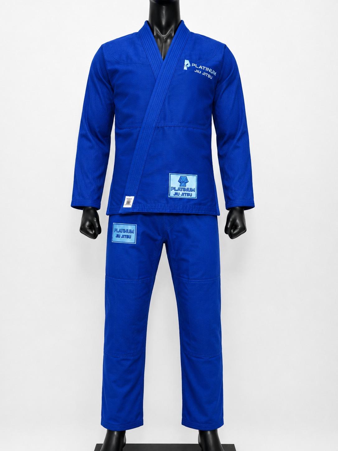 PREMIUM QUALITY INVERSE LOGO JIU JITSU GI - ROYAL BLUE