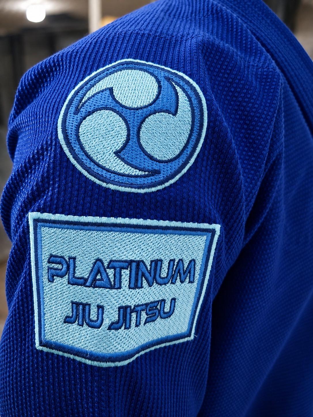 PREMIUM QUALITY INVERSE LOGO JIU JITSU GI - ROYAL BLUE