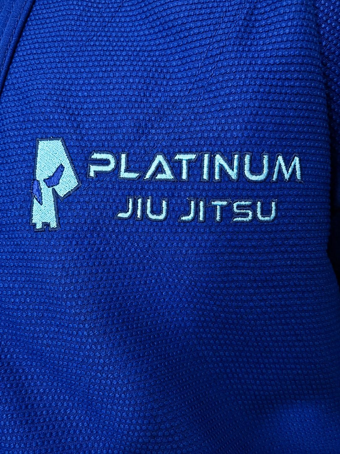 PREMIUM QUALITY INVERSE LOGO JIU JITSU GI - ROYAL BLUE