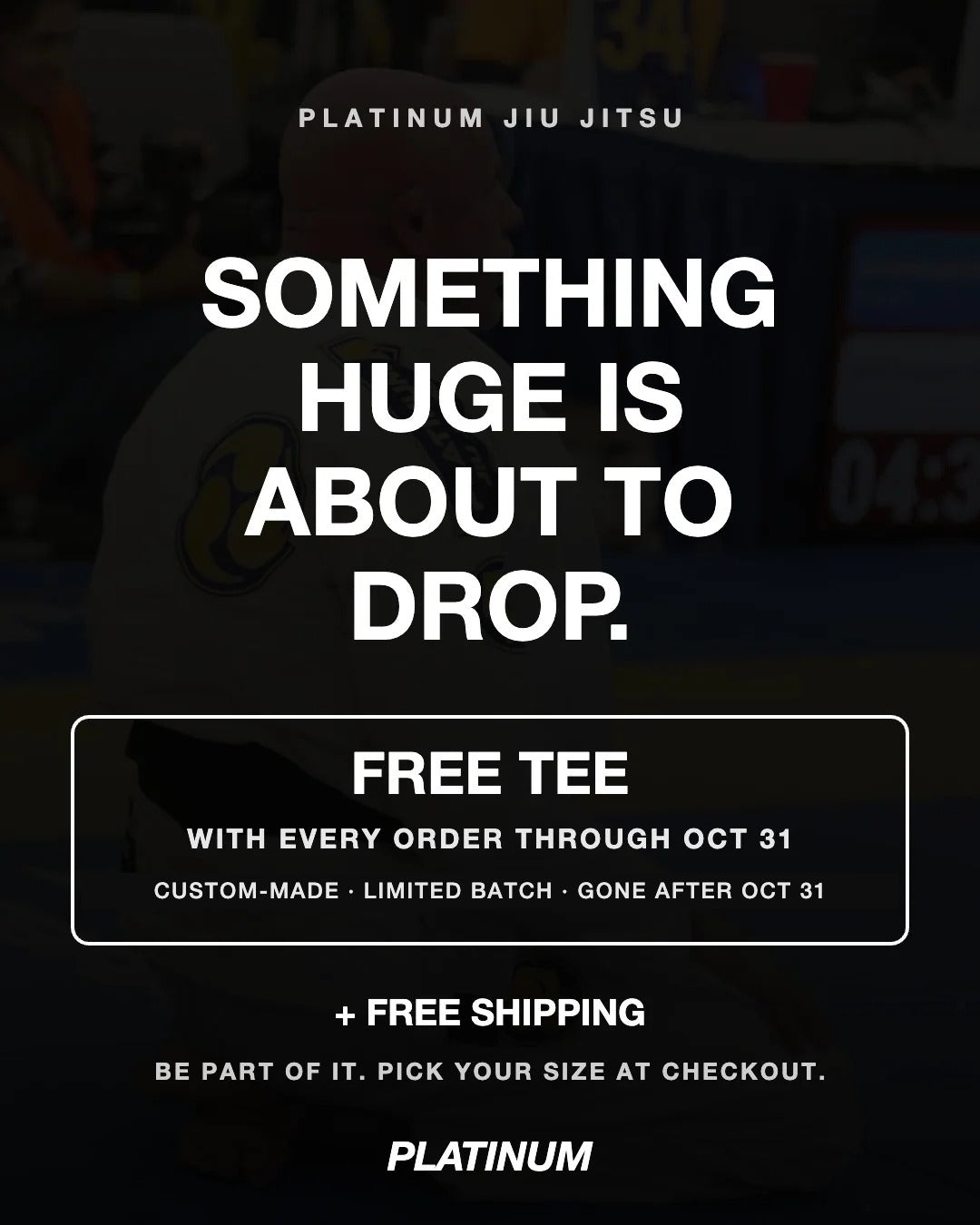 Free custom-made tee with every order through Oct 31