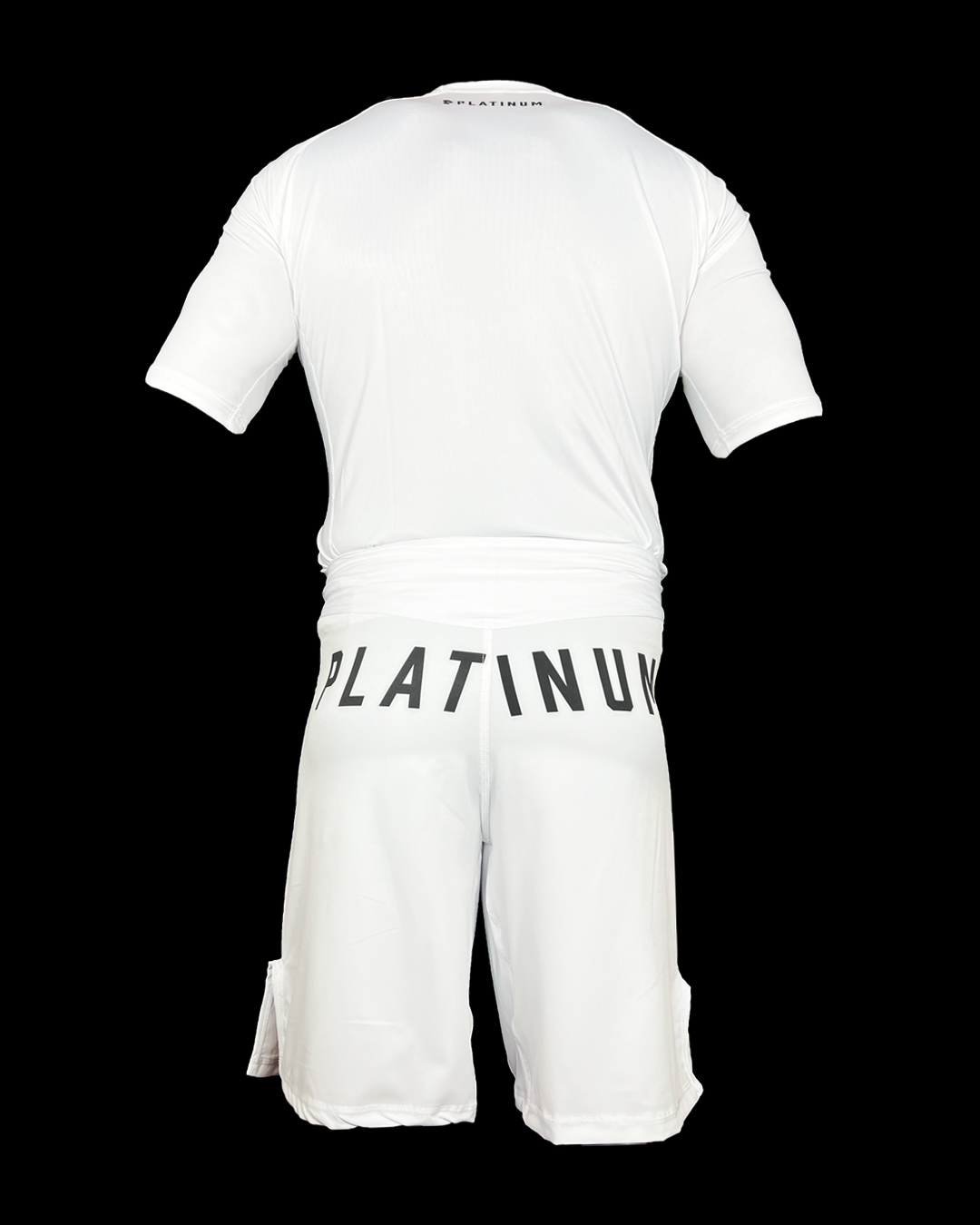 White BJJ & grappling style board shorts