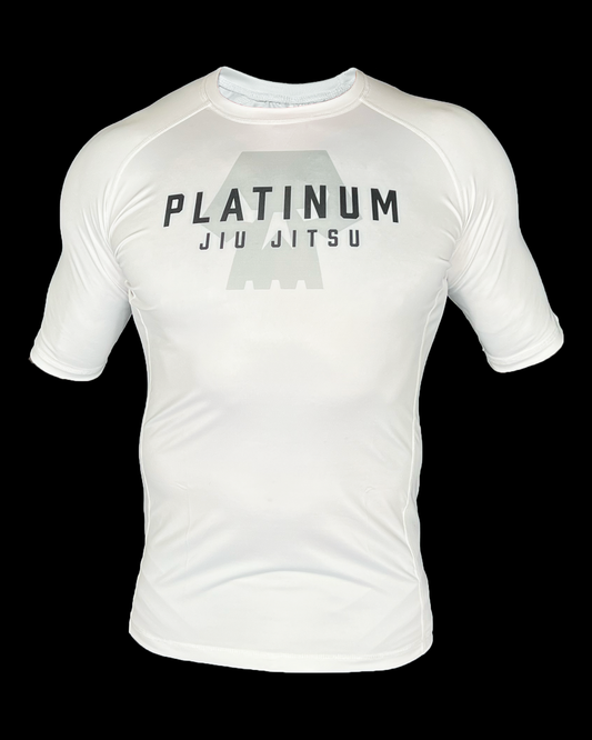 Short Sleeve White Rash Guard